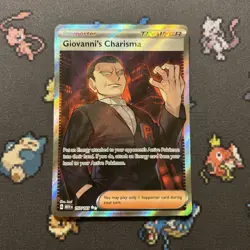 Giovanni’s Charisma 197/165 NM -Full Art Pokemon Card- Scarlet & Violet 151 (3z) - Image 1