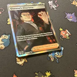 Giovanni’s Charisma 197/165 NM -Full Art Pokemon Card- Scarlet & Violet 151 (3z) - Image 3