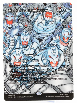 Mechanized Production Marvel Super Heroes 0057 Mythic MTG Borderless NM - Image 1