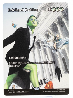 Privileged Position Marvel Super Heroes 0092 Mythic MTG Borderless NM - Image 1