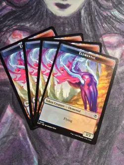 ELEMENTAL (2) // TREASURE (12) Token x4 mtg EX/NM Secrets of Strixhaven - Image 1