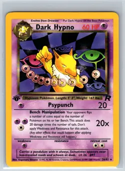 Dark Hypno 26/82 Rare Team Rocket Pokemon 1st Edition Near Mint - Image 1