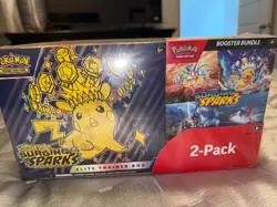 Pokemon TCG Scarlet & Violet Surging Sparks 2‑Pack Elite Trainer Box & Booster - Image 2