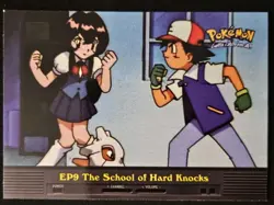 EP9 The School Of Hard Knocks Topps Series 2 TV Animation Blue Label Pokemon NM - Image 1