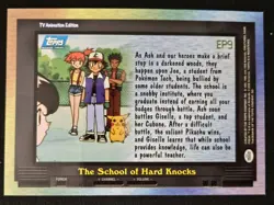 EP9 The School Of Hard Knocks Topps Series 2 TV Animation Blue Label Pokemon NM - Image 2