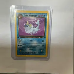 Pokemon TCG Team Rocket Dark Vaporeon 1st Edition Uncommon 45/82 - Image 1