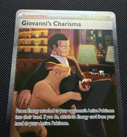 Pokemon TCG 151 Full Art Trainer Giovanni's Charisma 204/165 - Image 2