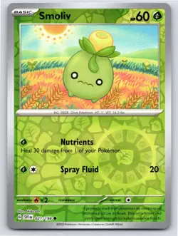 POKEMON SMOLIV SCARLET & VIOLET 021/198 REVERSE HOLO COMMON NM A1040 FREE S&H - Image 1