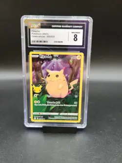 Pokemon TCG Pikachu 005/025 Celebrations Holo CGC 8 English 2021 - Image 1