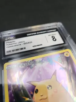 Pokemon TCG Pikachu 005/025 Celebrations Holo CGC 8 English 2021 - Image 3