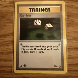 Gambler 60/62 Common Fossil Pokemon 1st Edition DMG - Image 1