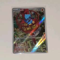 Pokemon Riolu #010 Mega Evolution ETB Promo Illustration Rare Full Art Holo NM - Image 1