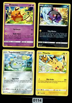 Connecting Art Pokemon Set ✨ Pikachu Dedenne Morpeko Togedemaru Silver Tempest - Image 2