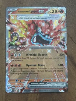 Pokemon TCG Hearthflame Mask Ogerpon Ex 017/131 Prismatic Evolutions Double Rare - Image 1