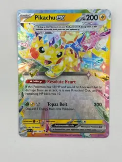 Pikachu ex 057/217 Double Rare Ascended Heroes Pokemon Holo Near Mint - Image 1