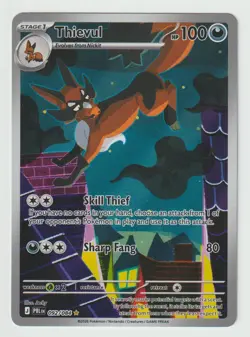 Pokemon ME05: Pitch Black #092/084 Thievul Illustration Rare NM - Image 1