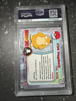1999 TOPPS POKEMON T.V. PSYDUCK FOIL #54 PSA NM 7 - Image 2
