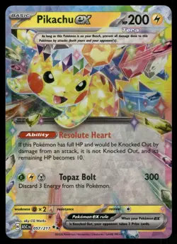 Pikachu ex 057/191 Double Rare Surging Sparks Pokemon Holo Near Mint - Image 1