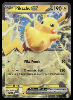 Pikachu ex 063/193 Double Rare Paldea Evolved Pokemon Holo Near Mint - Image 1