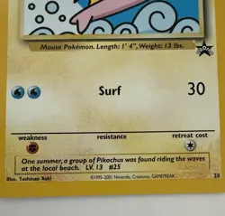 Surfing Pikachu 28/53 Promo NM Regular English 1995-2001 - Image 3
