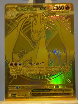 Mega Charizard Y EX 294/217 Gold Hyper Rare, Ascended Heroes, Pokemon TCG (NM) - Image 1
