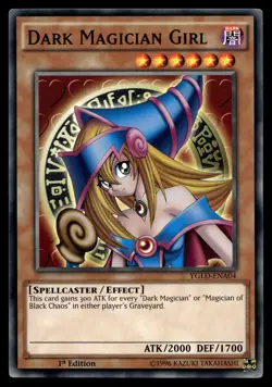 DARK MAGICIAN GIRL YGLD-ENA04 COMMON YUGI'S LEGENDARY DECKS YU-GI-OH - Image 1