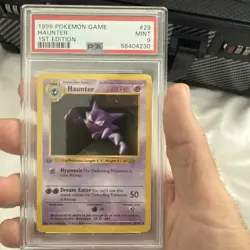 1999 POKEMON BASE SET 1ST EDITION #29 HAUNTER PSA 9 - Image 1