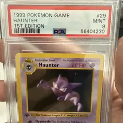 1999 POKEMON BASE SET 1ST EDITION #29 HAUNTER PSA 9 - Image 3