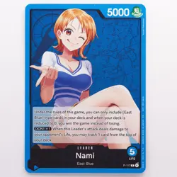 One Piece TCG Nami P-117 P Promo Leader Non-Foil/Regular Finish - English - Image 1