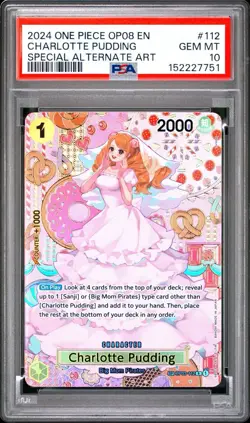 PSA 10 Charlotte Pudding OP03-112 SP Alt Art - OP08 Two Legends - One Piece - Image 1