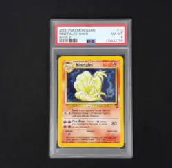 2000 Pokemon Game Ninetales 13/130 Base Set 2 Holo Rare PSA 8 - Image 1