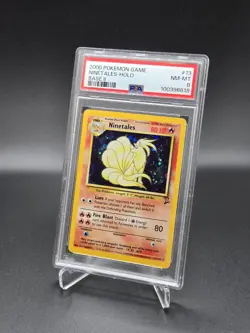 2000 Pokemon Base Set 2 Ninetales #13 Holo Rare 13/130 - PSA 8 NM-MT - Image 1