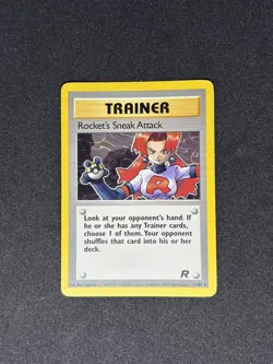Rocket's Sneak Attack 72/82 Rare Non Holo Team Rocket Pokemon Card 1999 - Image 4