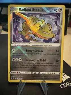 Pokemon TCG Radiant Steelix 124/196 Lost Origin Rare NM - Image 1