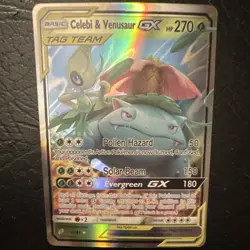 The Pokemon Company Celebi & Venusaur GX TAG TEAM Holo UR 1/181 EN 2019 - Image 1