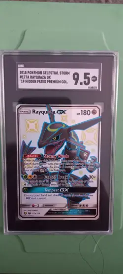 Rayquaza GX 177A/168 From Celestial Storm Holo Promo In NM SGC 9.5 - Image 1