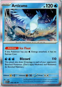 Pokemon Card - Articuno 151 144/165 2023 Rare Holo Near Mint - Image 1
