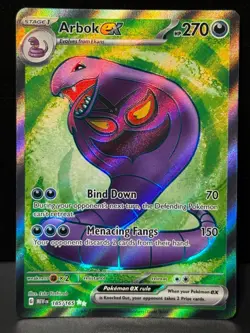 Arbok ex 185/165 SV 151 Ultra Rare Holo Pokemon Card LP - Image 1