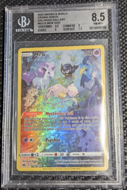 BGS 8.5 NM-MT+ Mew GG10 Crown Zenith Galarian Gallery 2023 Pokemon Card - Image 1