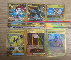 Pokemon TCG - 6 x Gold Card Assorted Bundle (Mixed Sets) - Near Mint/Mint - Image 1