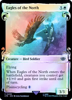 Magic The Gathering MTG EAGLES OF THE NORTH FOIL SHOWCASE SCROLL LOTR NM - Image 1