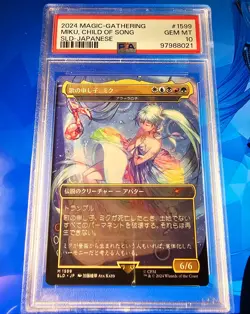 PSA 10 Hatsune Miku, Child of Song Magic the Gathering Secret Lair #1599 2024 - Image 2