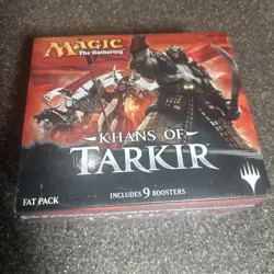 MTG Khans of Tarkir Fat Pack 9 Boosters Factory Sealed Magic The Gathering - Image 1