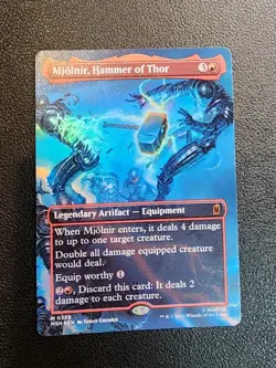 Mjolnir, Hammer of Thor (Borderless) (0339) 339 Marvel Super Heroes MTG Foil NM - Image 3