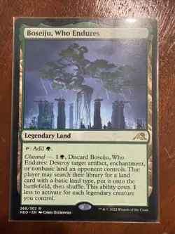 Magic the Gathering Boseiju, Who Endures - Kamigawa: Neon Dynasty (NEO) MTG - Image 1