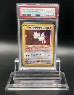 Pokemon Light Togetic Japanese Neo 4 No. 176 PSA 10 Gem Mint Holo Neo Destiny - Image 1