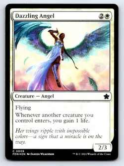 Dazzling Angel 9 Common Foundations Magic: The Gathering Foil - Image 1
