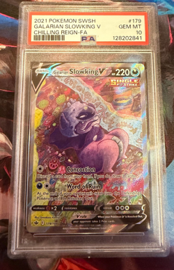 Galarian Slowking V Alternate Full Art 179 SWSH Chilling Reign PSA 10 - Image 1