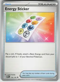 Energy Sticker 159/165 Uncommon 151 Pokemon Near Mint - Image 1