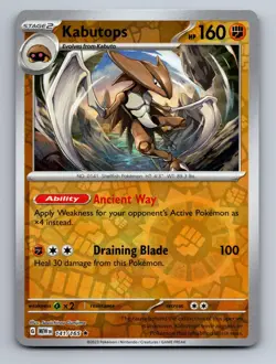 Kabutops 141/165 Rare 151 Pokemon Near Mint Reverse Holo - Image 1